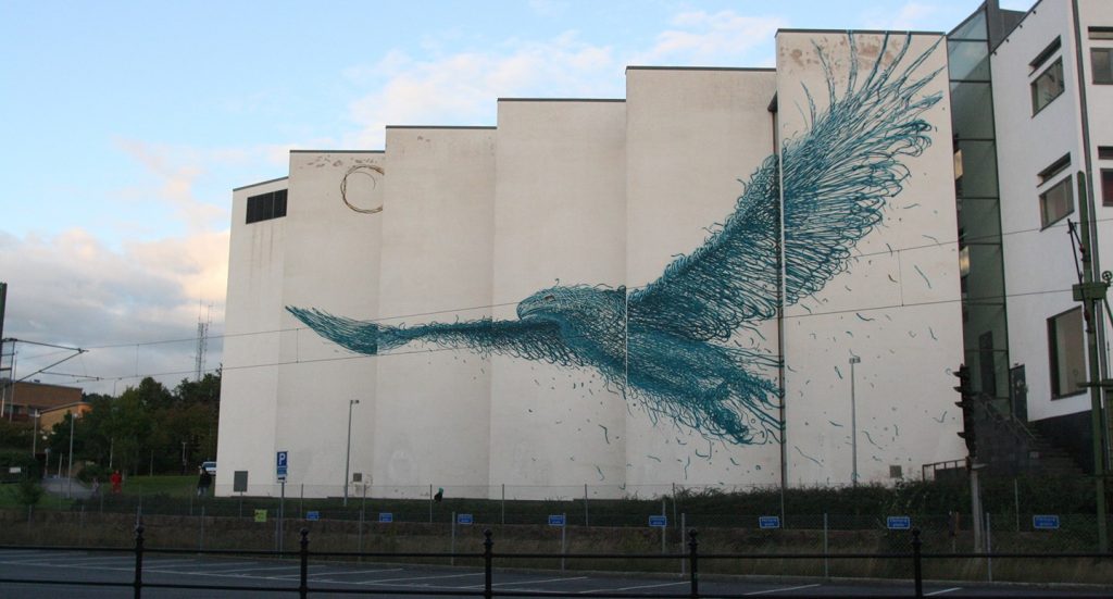 Example of street art in Borås